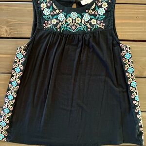 Fever Black Embellished Sleeveless Blouse